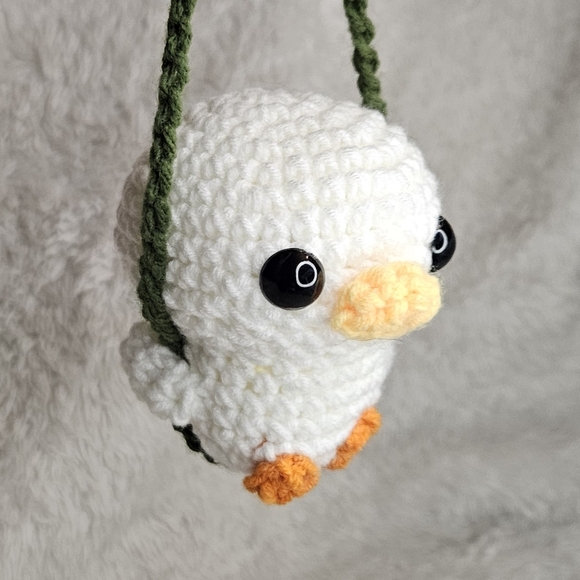 Handmade Other - Duck On Swing Crochet Ornament